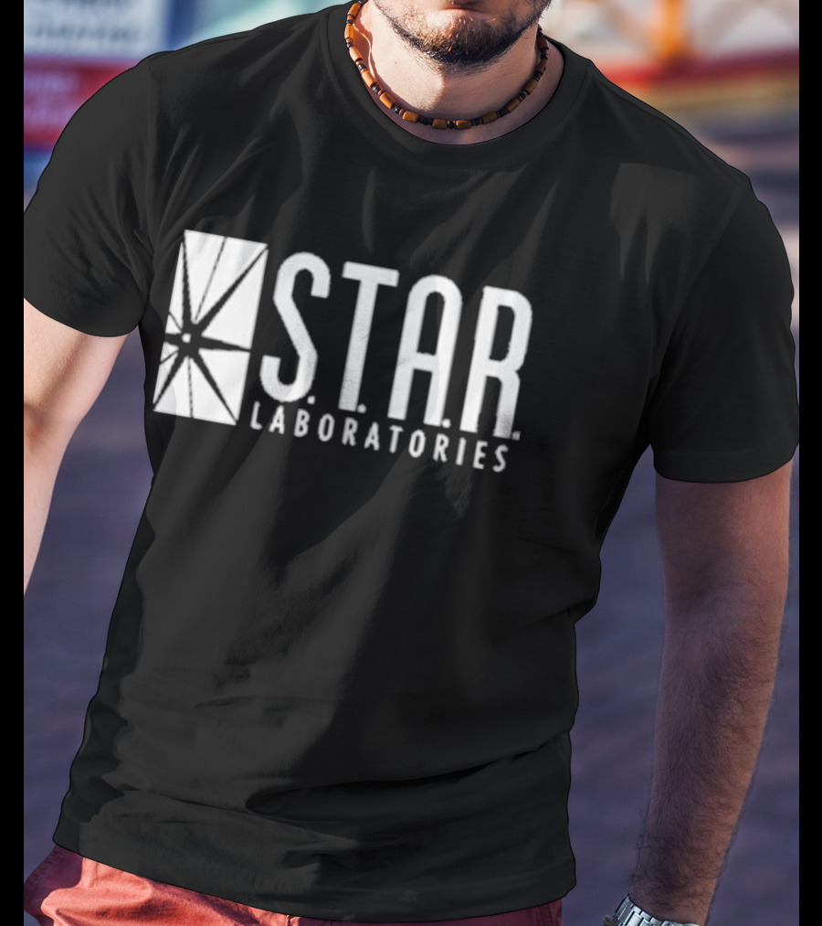 S.T.A.R. Laboratories Grant Gustin Barry Allen The Flash Dark Navy T-Shirt