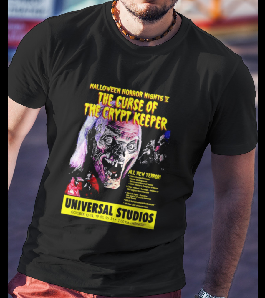 Halloween Horror Nights V The Curse Of The Crypt Keeper Universal Studios 40 Nights Of Terror Universal Studios Midnight T-Shirt