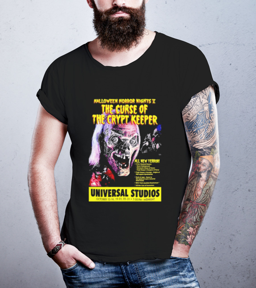 Halloween Horror Nights V The Curse Of The Crypt Keeper Universal Studios 40 Nights Of Terror Universal Studios Midnight T-Shirt