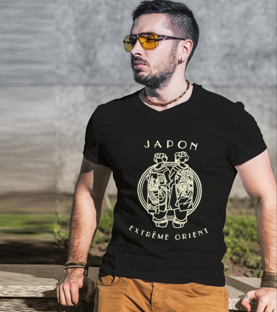 Japon Extrême Orient Geisha Dragon Tiger T-Shirt