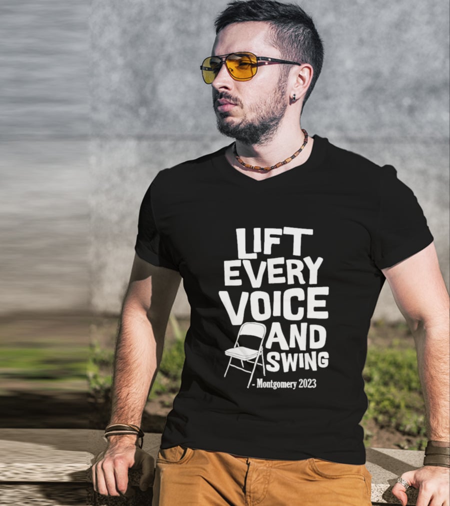 Montgomery 2023 Lift Every Voice And Swing Folding Chair T-Shirt