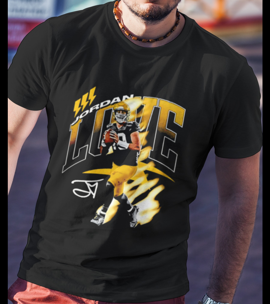 Jordan Love Green Bay Packers 10 Football Star Player Number 10 T-Shirt