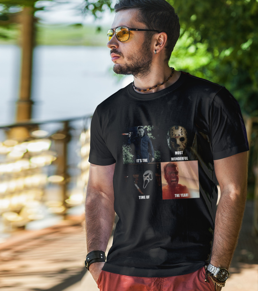 Halloween Horror Icons It's The Most Wonderful Time Of The Year T-Shirt