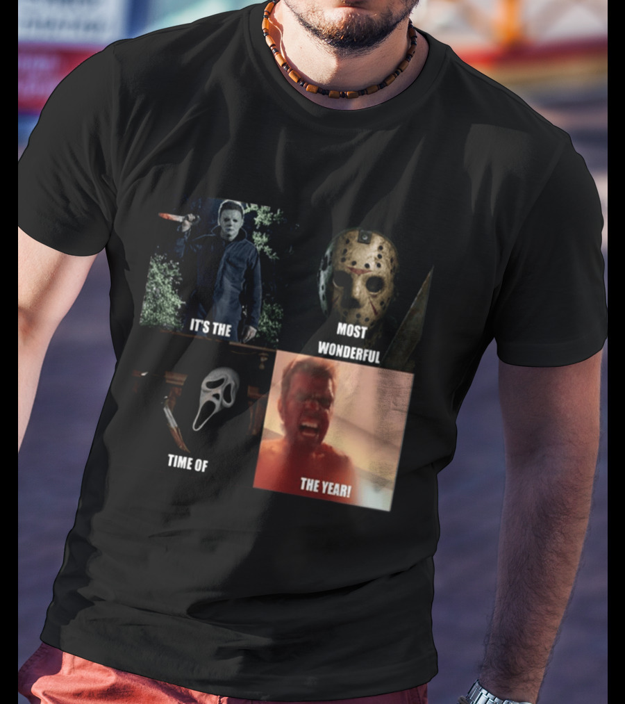 Halloween Horror Icons It's The Most Wonderful Time Of The Year T-Shirt
