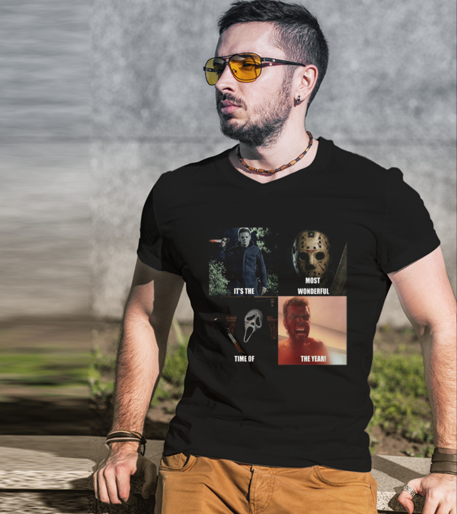 Halloween Horror Icons It's The Most Wonderful Time Of The Year T-Shirt