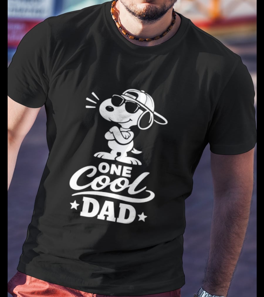 Snoopy One Cool Dad Peanuts Father's Day T-Shirt