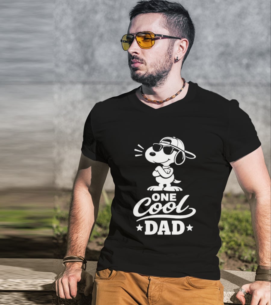 Snoopy One Cool Dad Peanuts Father's Day T-Shirt