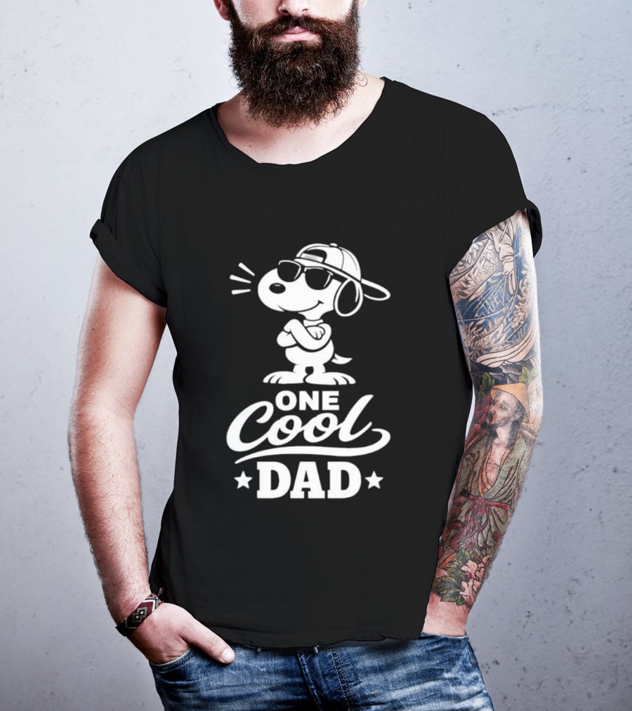 Snoopy One Cool Dad Peanuts Father's Day T-Shirt