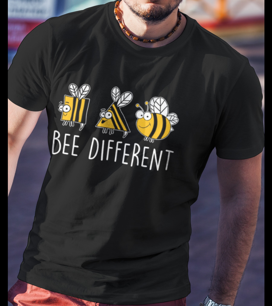 Bee Different Fun Shapes Striped Insects T-Shirt