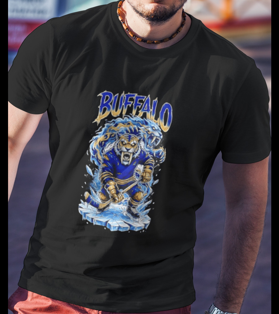 Buffalo Sabres Sabretooth Ice Hockey Tiger Mascot Buffalo Sabres T-Shirt