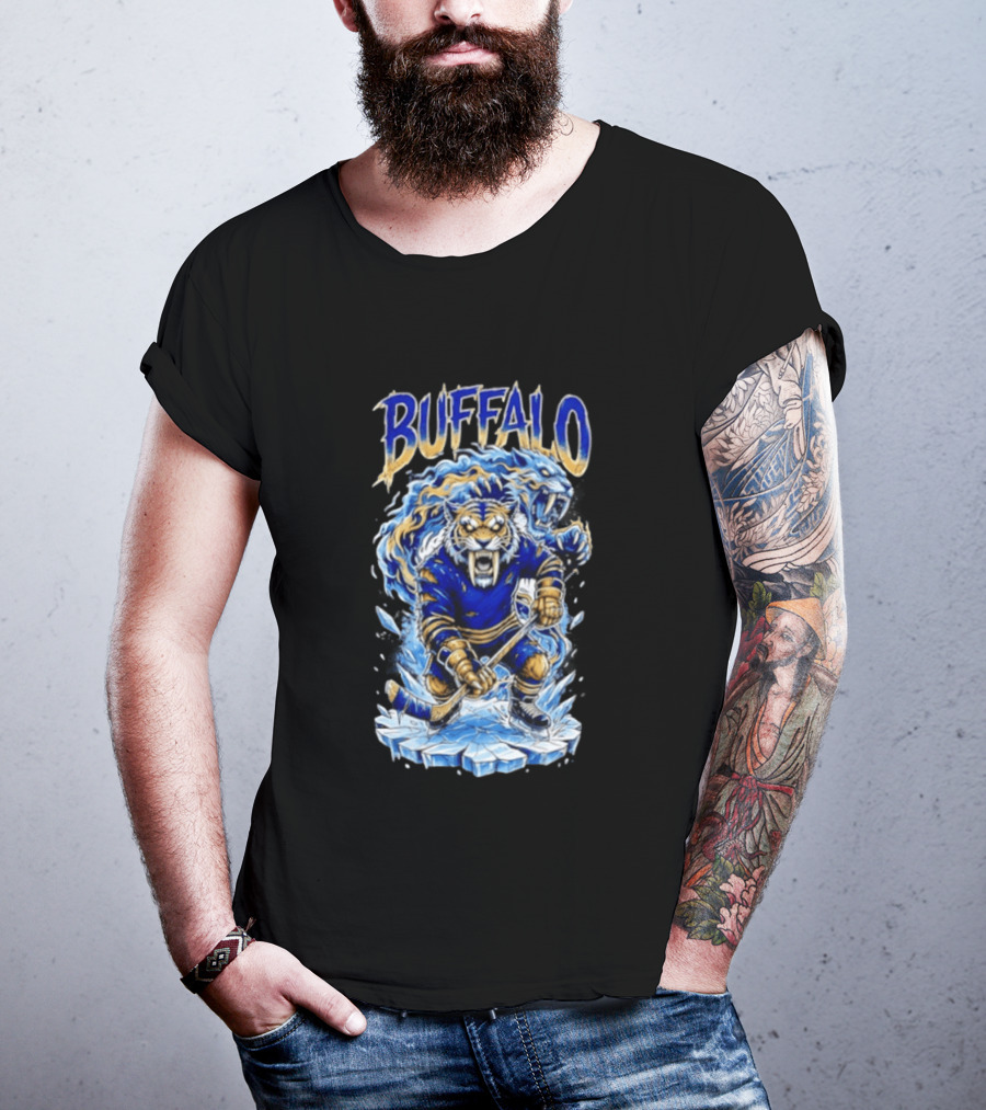 Buffalo Sabres Sabretooth Ice Hockey Tiger Mascot Buffalo Sabres T-Shirt
