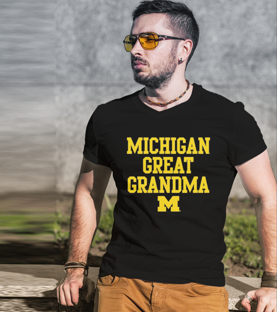 Michigan Wolverines Great Grandma M 2026 NCAA Family Sports Fan Gear T-Shirt