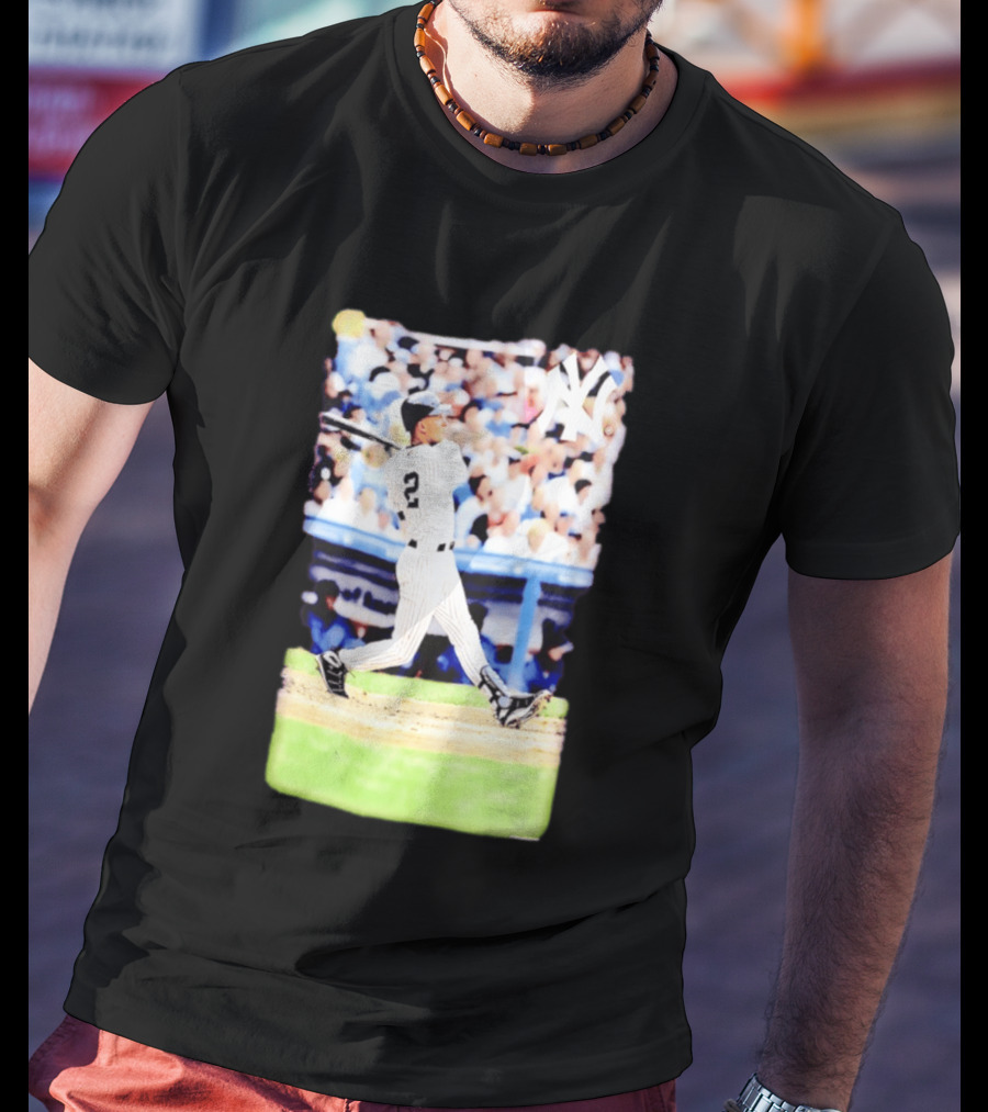 Derek Jeter New York Yankees Legendary Swing Moment T-Shirt