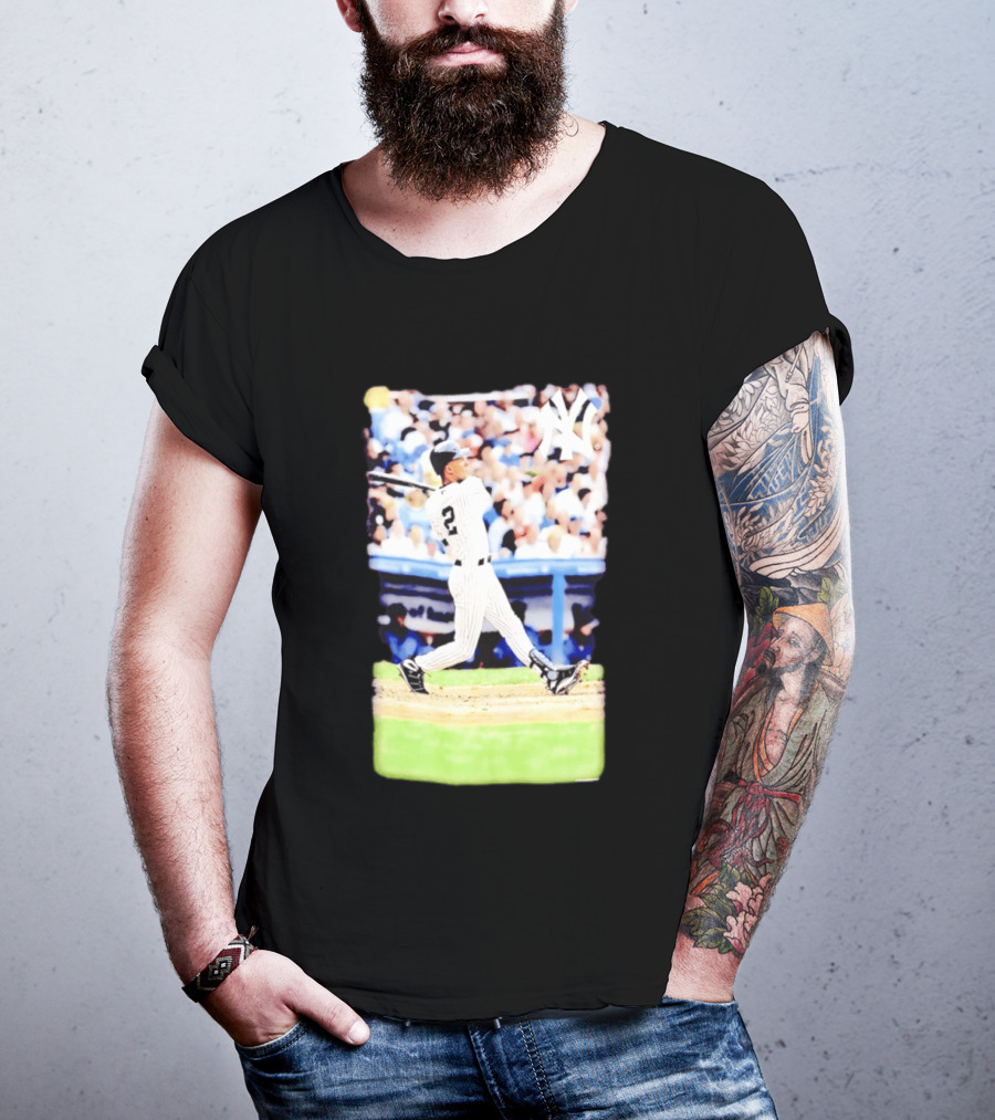 Derek Jeter New York Yankees Legendary Swing Moment T-Shirt
