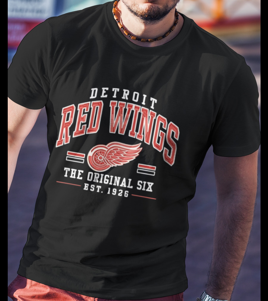 Detroit Red Wings The Original Six Est 1926 Vintage Hockey Team T-Shirt
