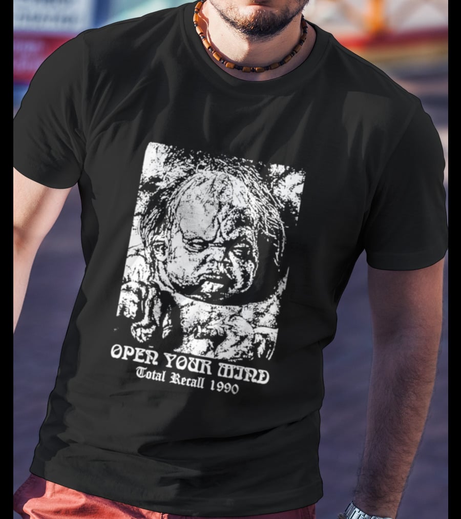 Open Your Mind Total Recall 1990 Arnold Schwarzenegger T-Shirt