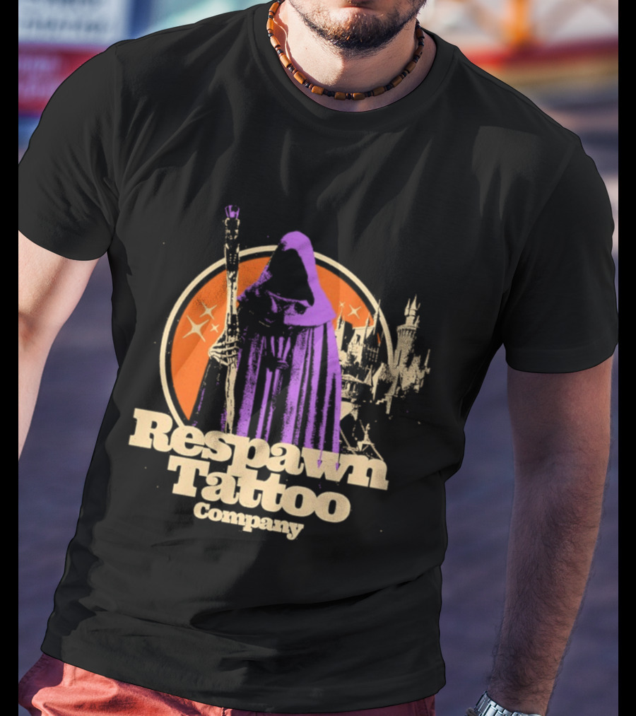 Respawn Tattoo Company Wizard Castle Grim Reaper T-Shirt