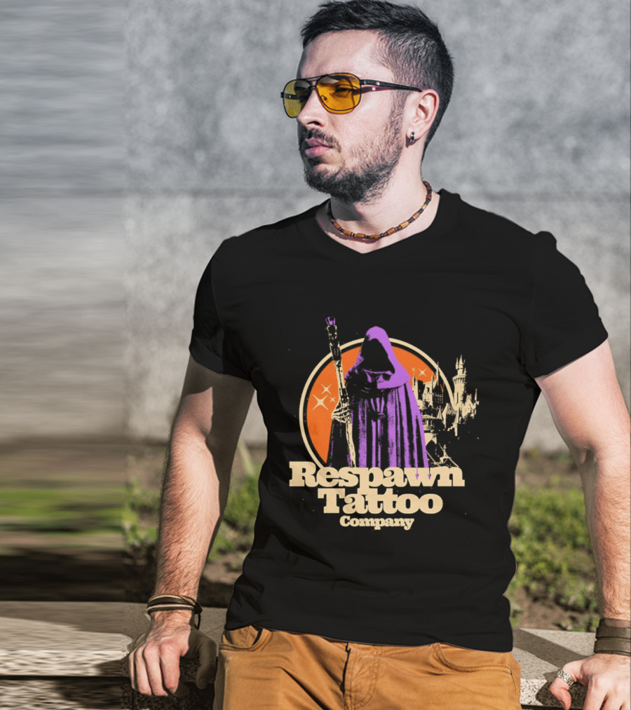 Respawn Tattoo Company Wizard Castle Grim Reaper T-Shirt