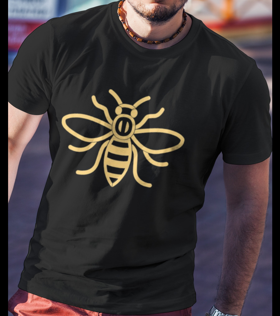 Golden Bee Honeybee Insect Nature Bumblebee Minimalist T-Shirt