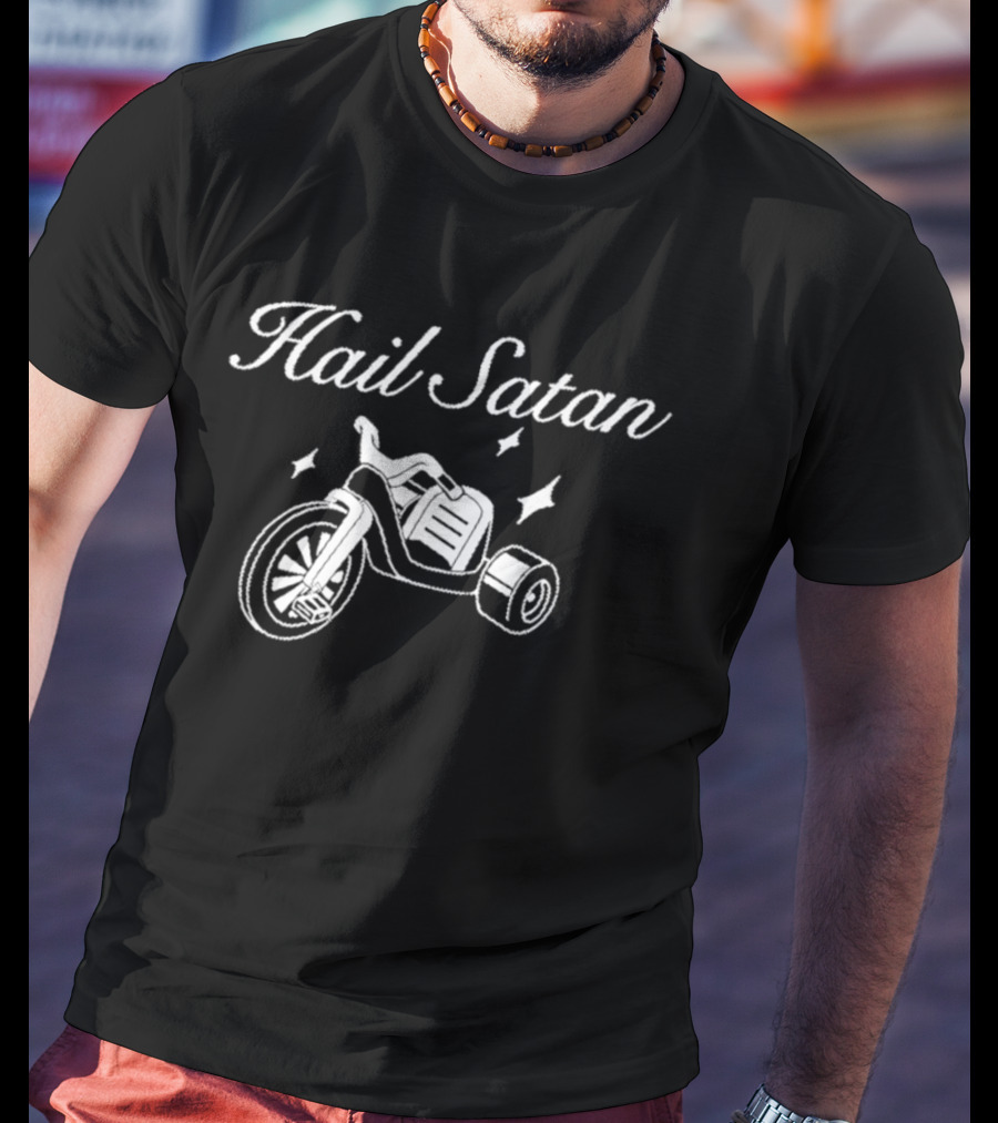 Hail Satan Tricycle Satanic Occult T-Shirt