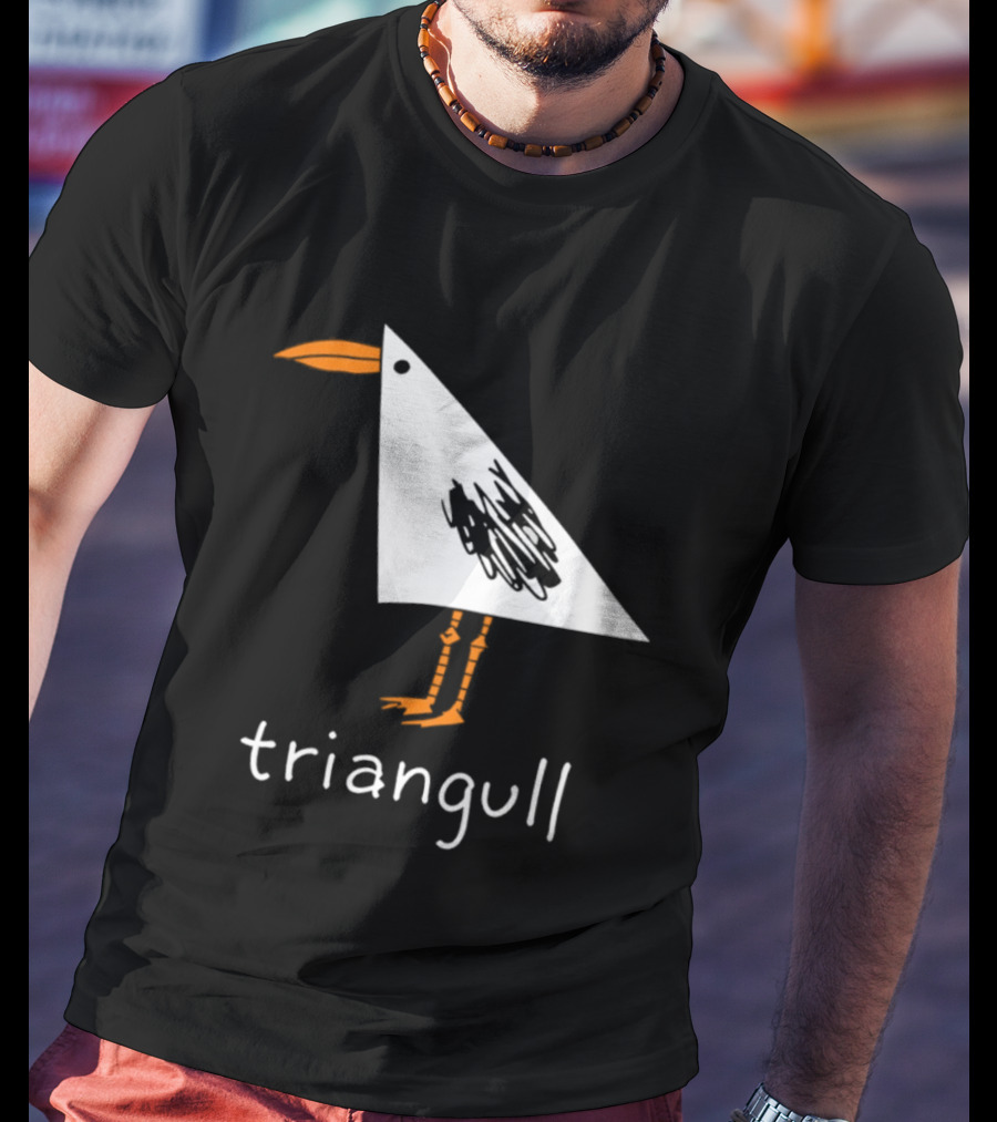 Triangull Seagull Triangle Bird Pun Triangular Art Bird T-Shirt