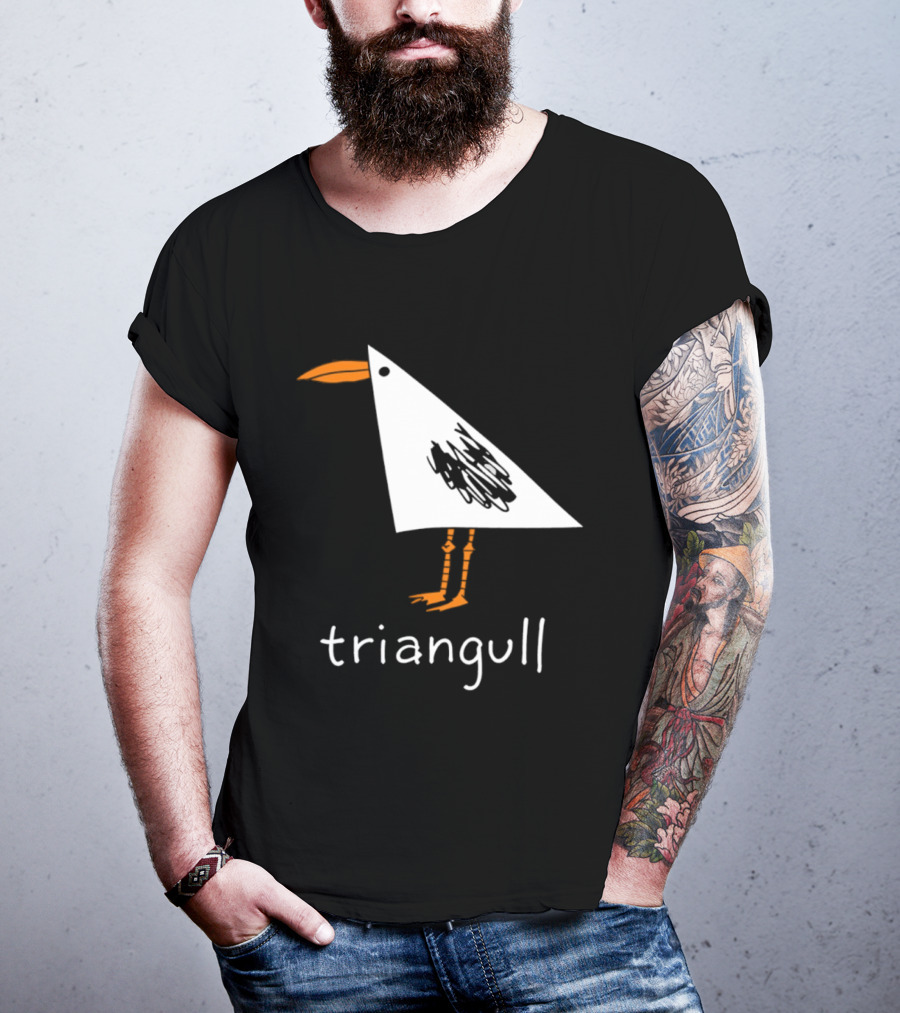 Triangull Seagull Triangle Bird Pun Triangular Art Bird T-Shirt