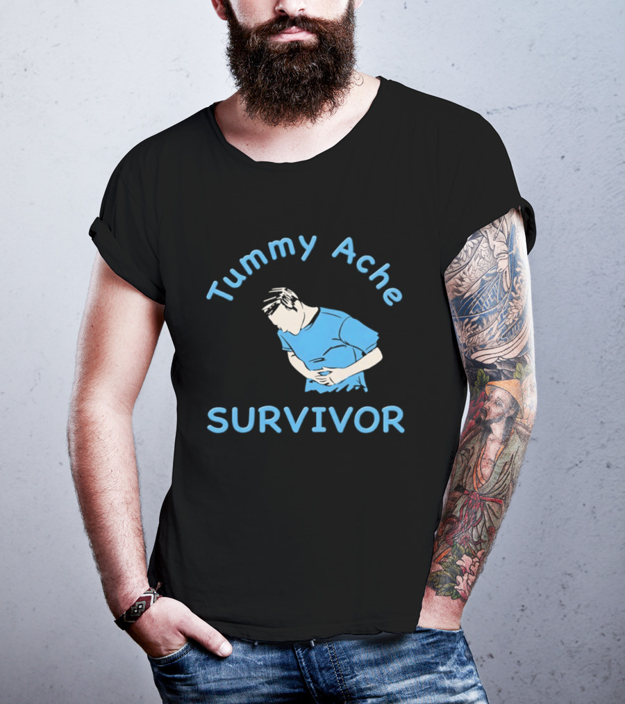 Tummy Ache Survivor Blue Figure T-Shirt