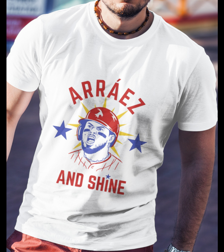 Philadelphia Phillies Arráez And Shine Baseball Starburst Promo T-Shirt