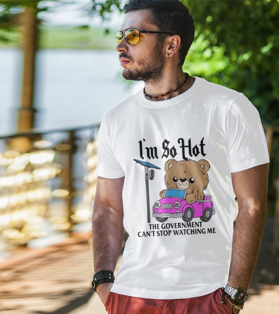 I'm So Hot Bear In Pink Car The Government Can't Stop Ing Me T-Shirt