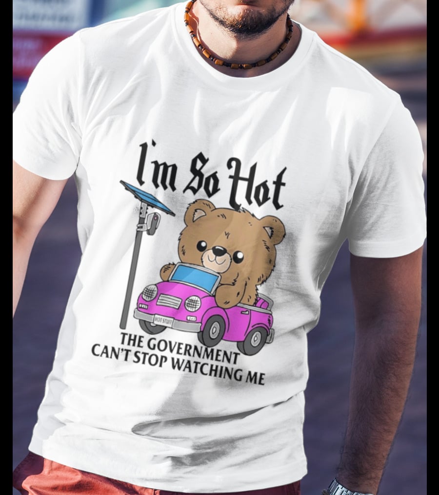 I'm So Hot Bear In Pink Car The Government Can't Stop Ing Me T-Shirt