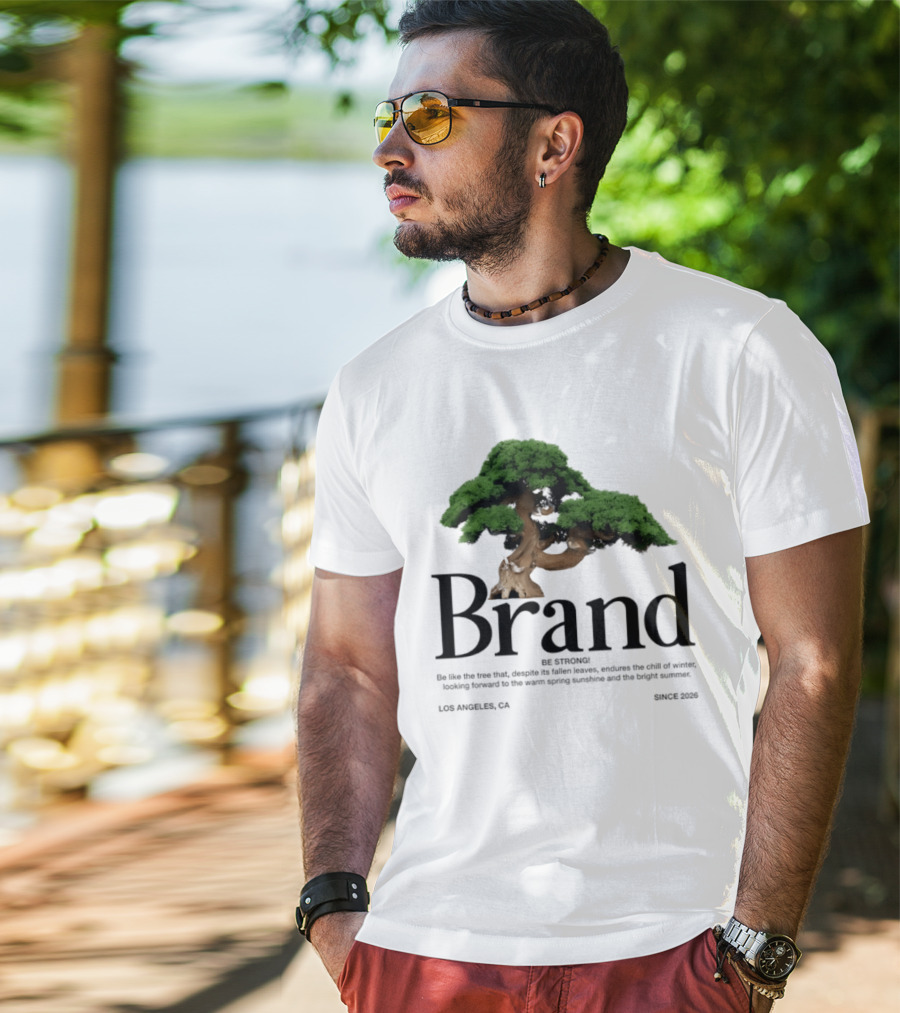 Brand Be Strong Be Like The Tree Endure Winter Los Angeles Since 2026 T-Shirt