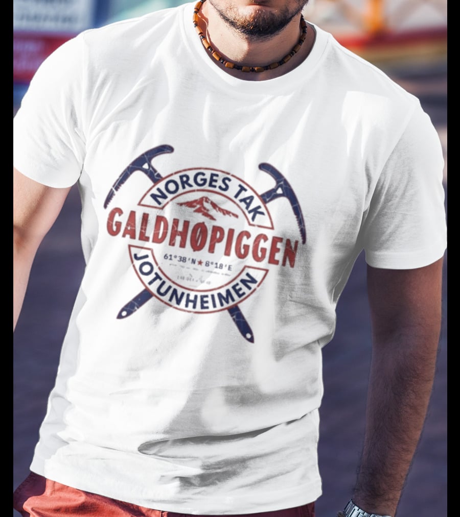 Norges Tak Galdhøpiggen Jotunheimen Norway Mountain Climbing T-Shirt