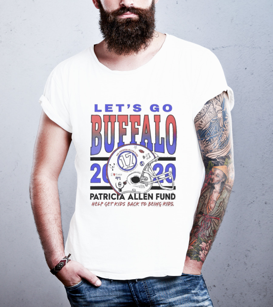 Let's Go Buffalo Patricia Allen Fund 2020 17 Helmet T-Shirt