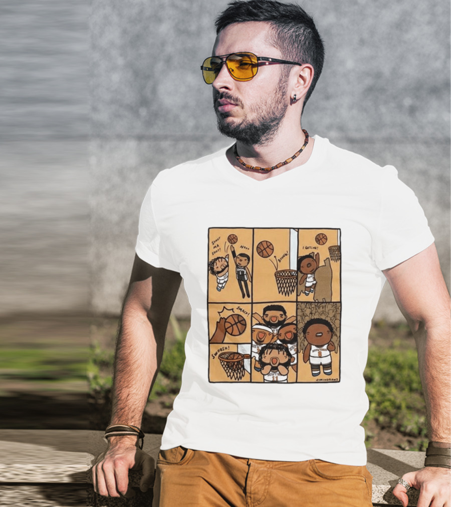 Jimindraws Karl Anthony Towns New York Knicks Comic Style Basketball Fun T-Shirt