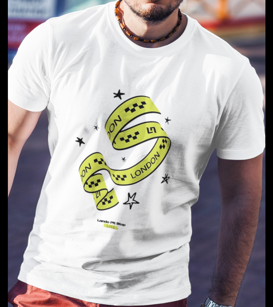 Lando Pit Stop 2026 London Racing Ribbon Stars T-Shirt