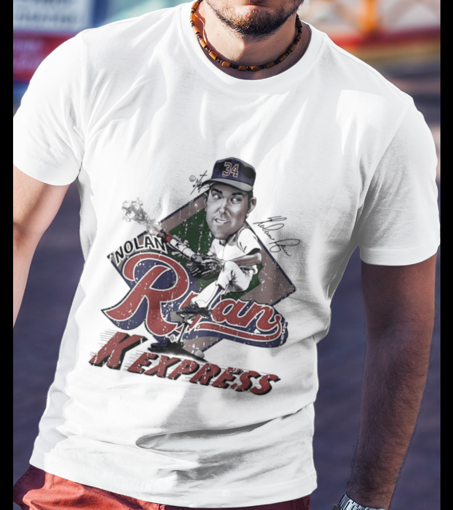 Nolan Ryan Texas Rangers Bruce Stark 34 K Express T-Shirt