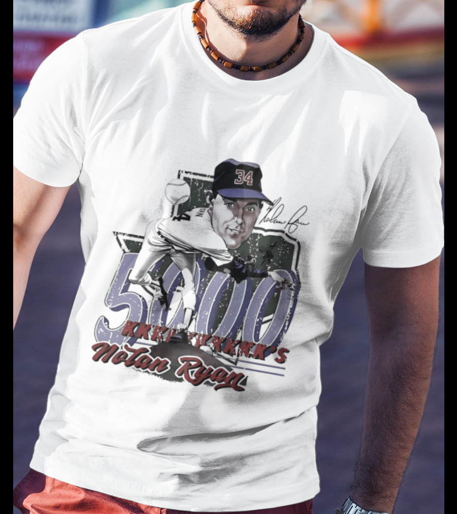 Nolan Ryan 5000 Strikeouts Texas Rangers Bruce Stark T-Shirt