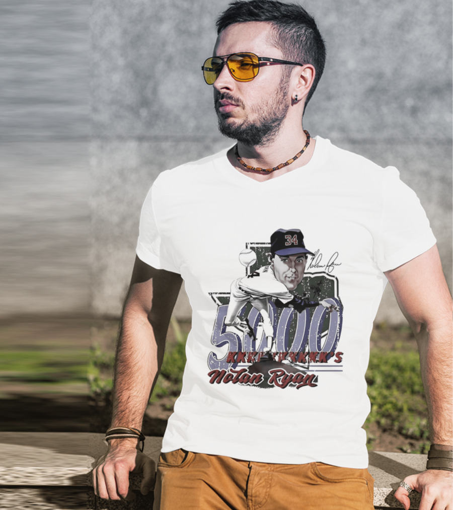 Nolan Ryan 5000 Strikeouts Texas Rangers Bruce Stark T-Shirt