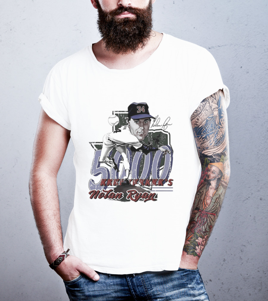 Nolan Ryan 5000 Strikeouts Texas Rangers Bruce Stark T-Shirt