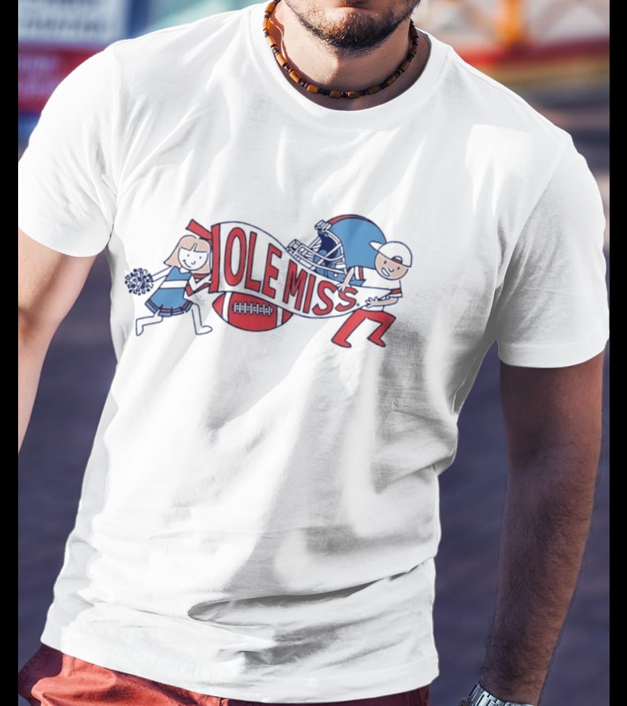 Ole Miss Rebels Football Run With Cheerleader T-Shirt