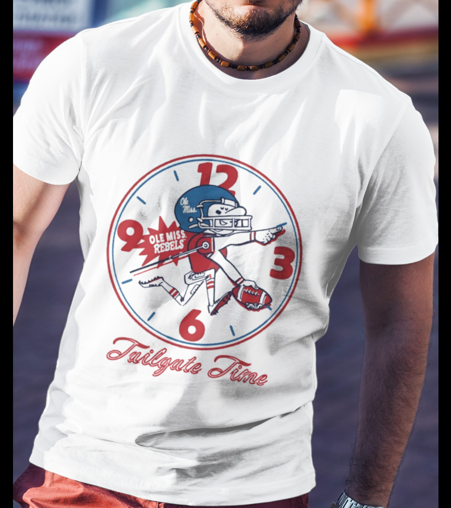 Ole Miss Rebels Football Tailgate Time Player T-Shirt