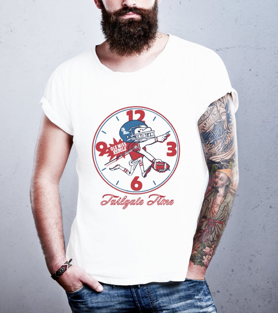 Ole Miss Rebels Football Tailgate Time Player T-Shirt
