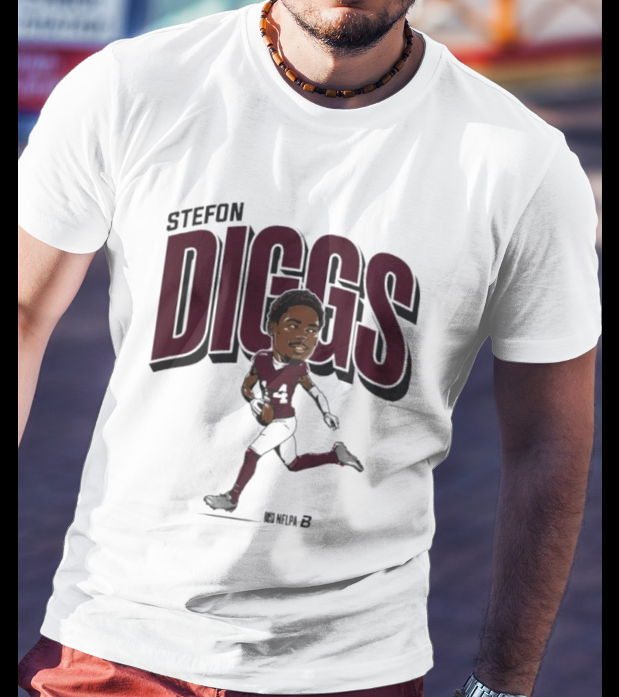 Stefon Diggs Caricature Football Art By Duna B T-Shirt