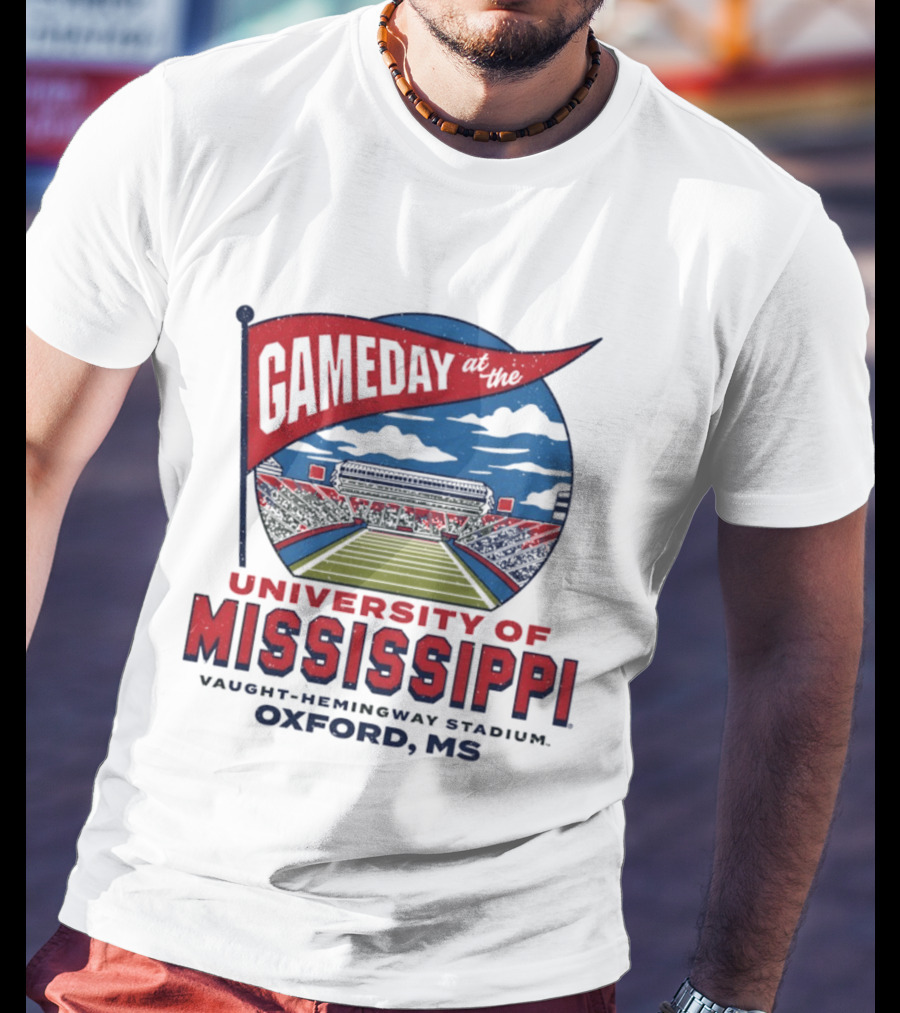 University Of Mississippi Gameday Vaught Hemingway Stadium Oxford MS T-Shirt