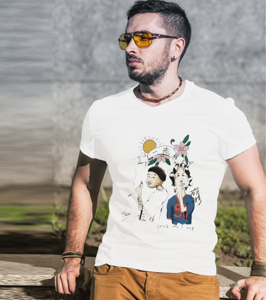 Yi Zhang Luo 2026 Say 1 Aug Sun Flowers 91 Players T-Shirt