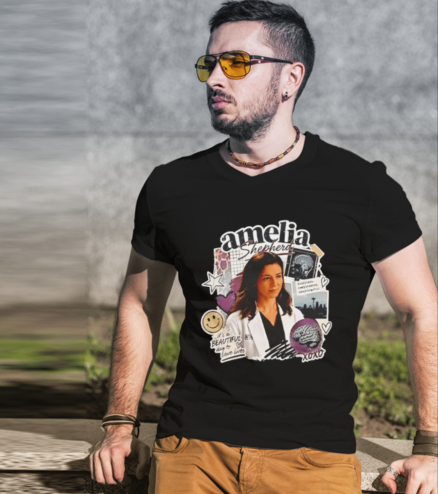 Amelia Shepherd Brilliant Complicated Unapologetic Beautiful Day To Save Lives Seattle Doctor T-Shirt
