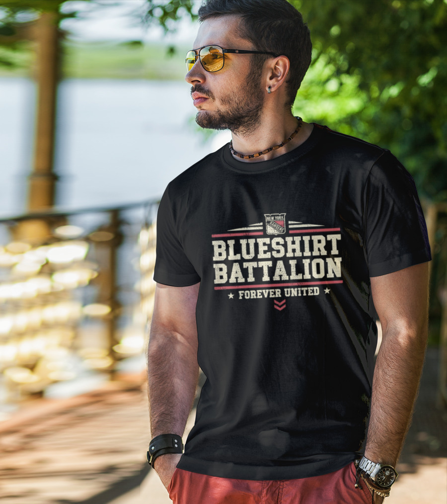 Blueshirt Battalion Forever United New York Rangers Fan Gear T-Shirt
