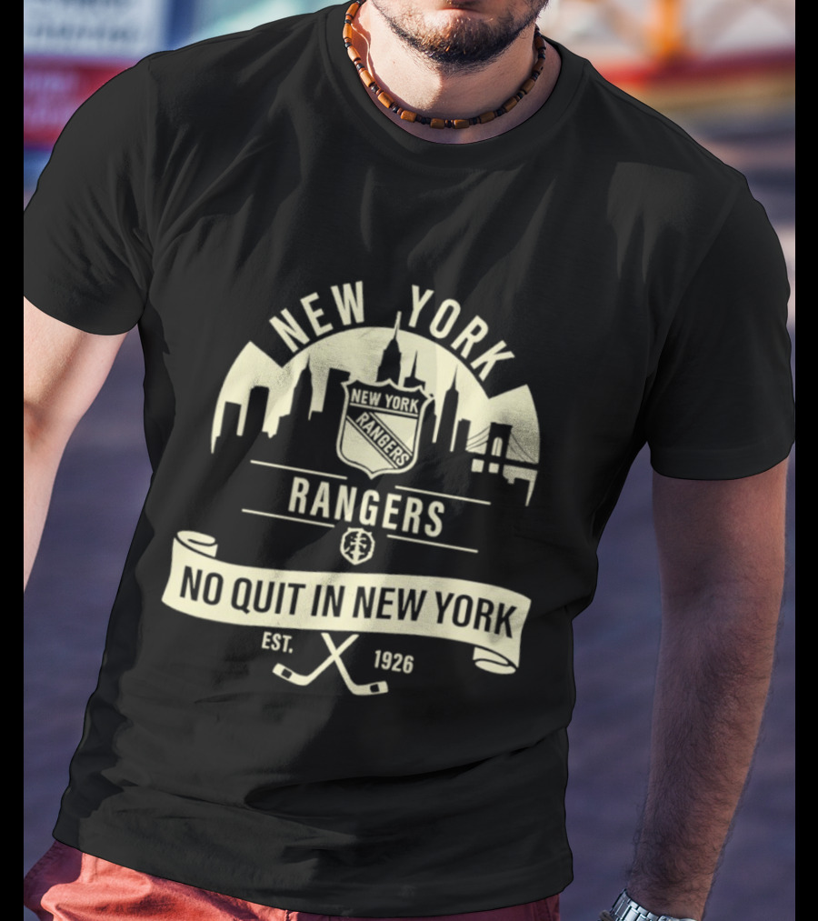 New York Rangers No Quit In New York Est 1926 Skyline T-Shirt