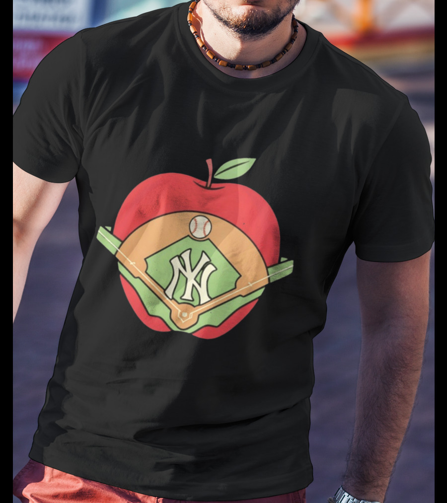 New York Yankees Baseball Apple MLB Stadium T-Shirt