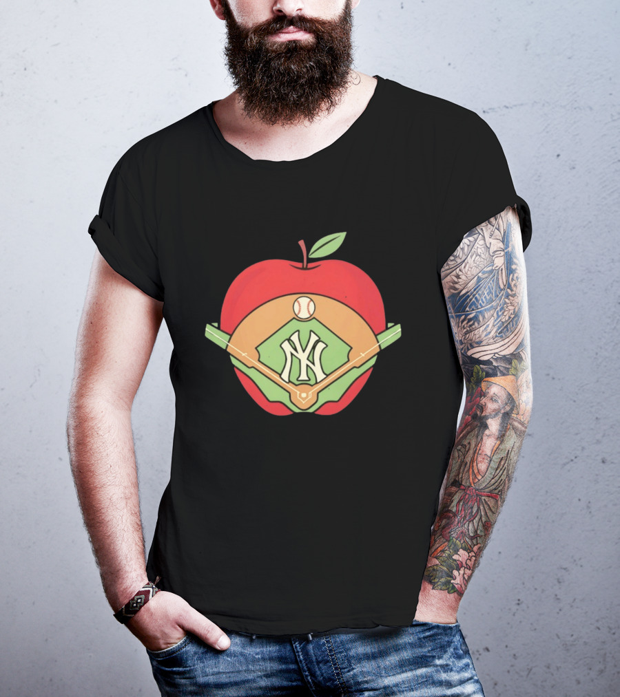 New York Yankees Baseball Apple MLB Stadium T-Shirt